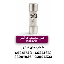 خرید و قیمت فیوز استوانه ای 50 آمپر ETI سری Gg 14
