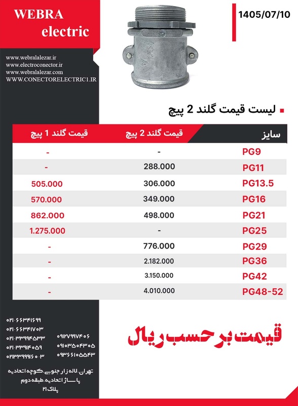 لیست قیمت گلند 2 پیچ