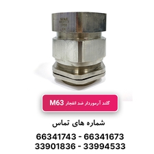 گلند ضد انفجار آرموردار M63 (به همراه شرود و ارت تگ)