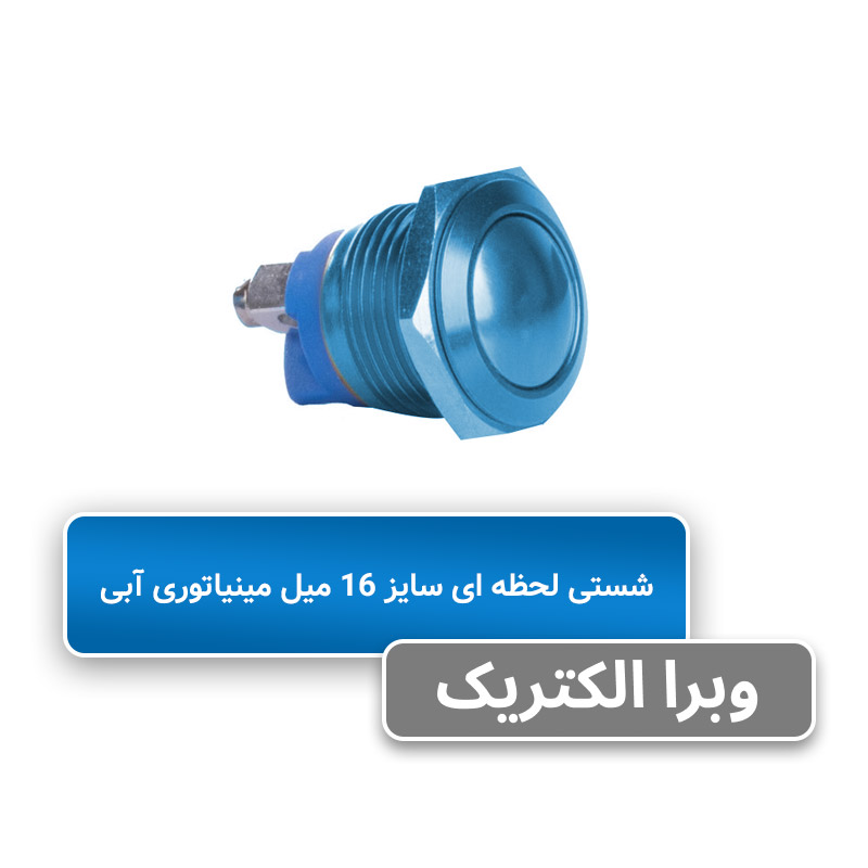 شستی استارت لحظه ای مینیاتوری آبی JBH