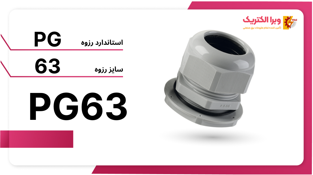 گلند پلاستیکی PG63 برند W&E